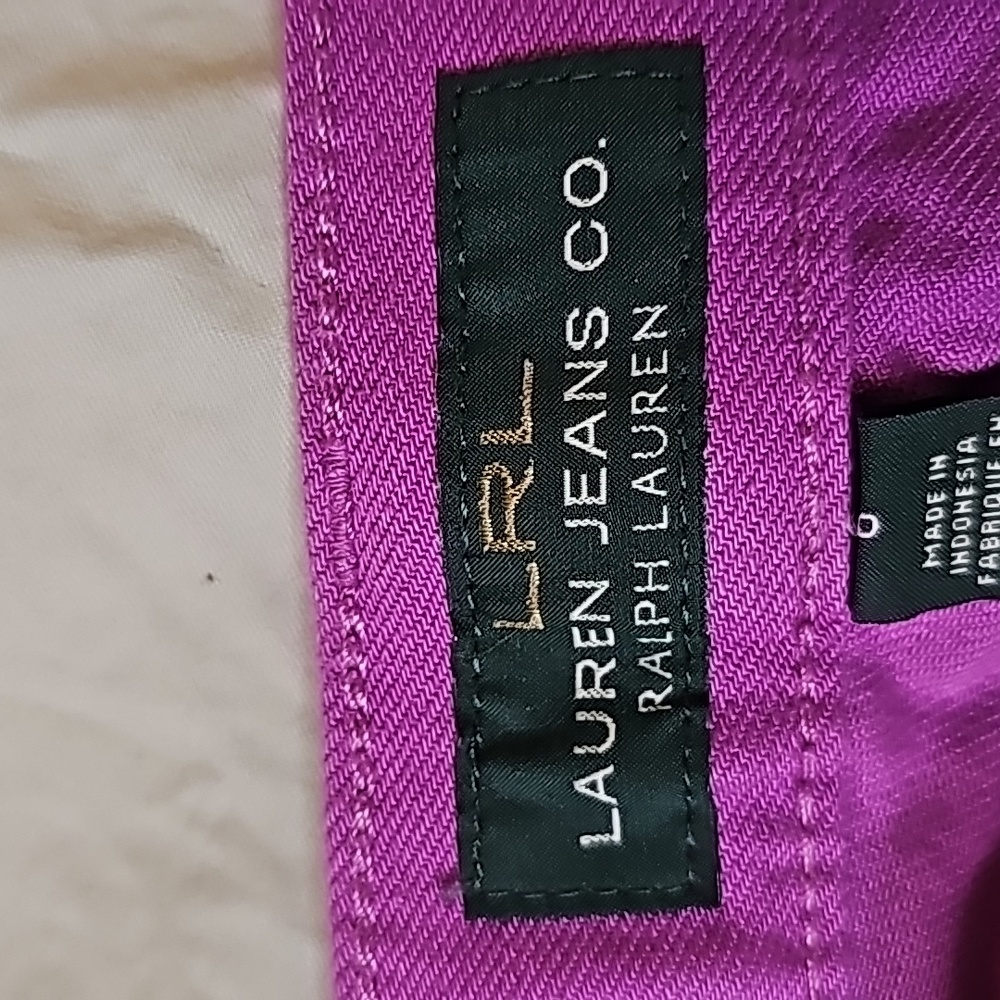 NWT RALPH LAUREN JEANS Straight Leg, Suger Plum SIZE 6 - Picture 2 of 7